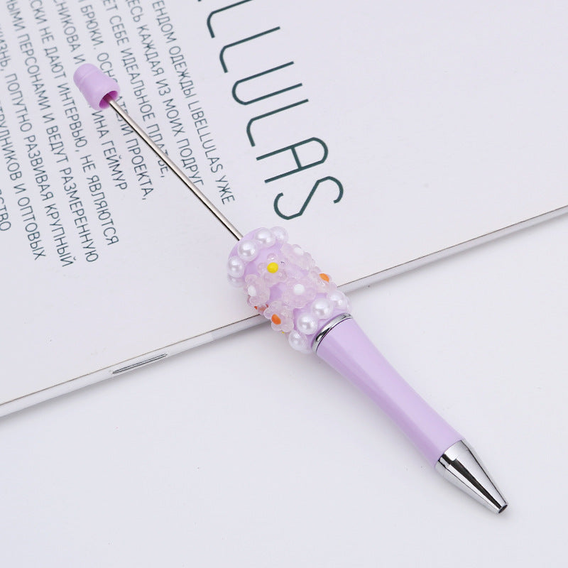 Wholesale Beadable Pens DIY Patch Pearl Flower Beadable Pen